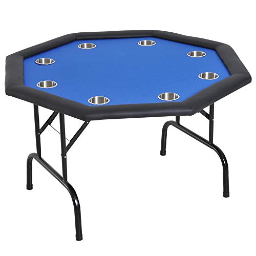 Soozier-39ft-8-Player-Octagon-Poker-Table-with-Cup-Holders-Folding-Top-Blue