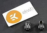 EK-AF Angled 90 Rotary G1/4 Fitting - Black 2 PACK