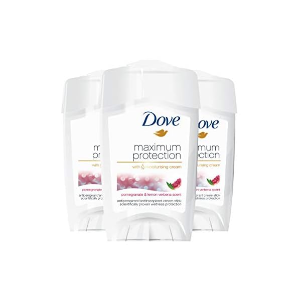 Dove-Maximum-Protection-Pomegranate-Lemon-Verbena-Anti-Perspirant-Cream-Stick-45ml-Pack-of-3 Dove Maximum Protection Pomegranate & Lemon Verbena with ¼ moisturising cream Anti-perspirant Cream Stick our most…