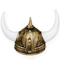 Cue Tee Store Halloween Show Props Devil Viking Helmet Pirate Hat Horn General Hat Masquerade Carnival Hat(About 22" H05)
