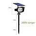 [Upgraded 400 Lumens]USYAO Super Bright 8 LED Solar Spotlight, 2 in 1 Installation, Long Working Battery, Adjustable Light and Panel,Auto-changeable Brightness Modes,Waterproof Home and Garden Using.
