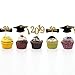 Hestya 48 Pieces Graduation Cap Cupcake Toppers Diploma Cake Table Centerpieces Sticks for Graduation Theme Party Favor Accessories (2020 Style A)