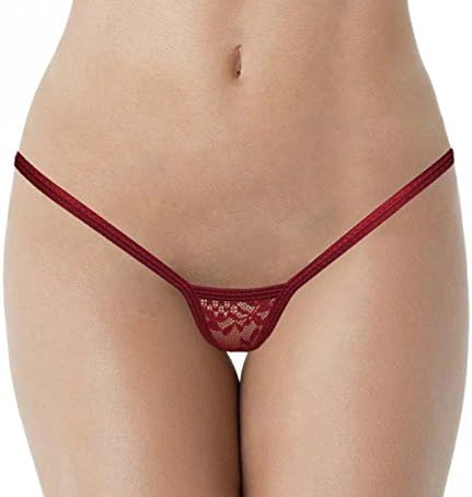 ErotiSix Women's Sexy Lingerie Micro Lace Thongs Erotic G-String