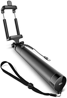 NMPB Selfie Stick Battery Free Wired Selfie Stick with Built-in Remote Shutter, Wired