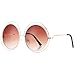 Pro Acme Women’s Double Circle Metal Wire Frame Oversized Round Sunglasses (Brown)