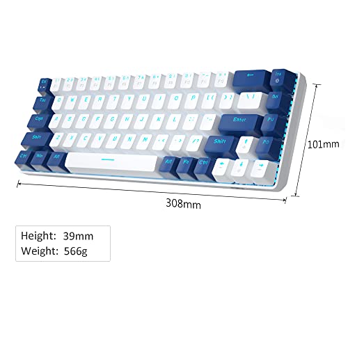 Portable 60 Mechanical Gaming Keyboard, MageGee MKBox LED Backlit
