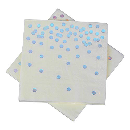 Dots Paper Napkins Silver Napkins 6.5