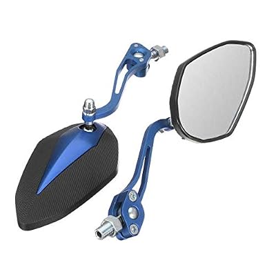 AtFipan 8mm 10mm Motorcycle Rear View Mirrors For HondaYamahaSuzukiHarley Universal - Red
