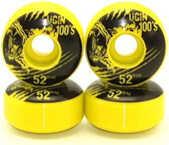 PU Skateboard Wheel Double Locker Skateboard Wheel Hardness SHR - 100A Coefficient of Restitution 75% 52 30 mm 4 PCS (Yellow)