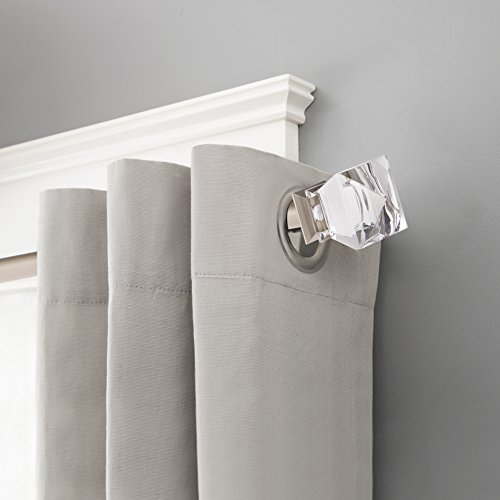 Sheffield Home, AMG, and Enchante Accessories, Diamond Curtain Rod, 22 to 42-Inch, Satin Nickel