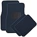 OxGord 4pc Full Set Carpet Floor Mats, Universal Fit Mat for Car, SUV, Van Trucks - Front Rear, Driver Passenger Seat Navy Blue