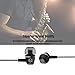 Headphones, Vomach In Ear Earphones Black Earbuds with Microphone Dynamic Crystal Sound Extra Eartips for iPhone iPad Android Computer