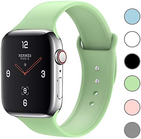 KEOLUS Compatible with Apple Watch Band 38mm 40mm 42mm 44mm, Soft Silicone Women and Men Sport Band Replacement Parts for iWatch Band Series 4 3 2 1