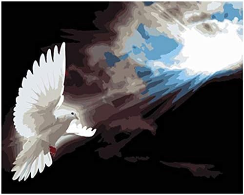 Paint by Numbers Kits"Peace Dove" Brushes Acrylic Pigment DIY Canvas Painting Adults Beginner Creative Handmade Crafts Home Decor Gift