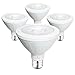 BLUEFIRE 10W PAR30 Short Neck LED Spotlights, Warm White LED/ 3000K, 820 Lumens, 45° Beam Angle, Strong Focused Light Output, Non-Dimmable, 75W Replacement- 4 PCS Value Pack