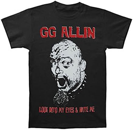 GG Allin Men's Look Into My Eyes T-shirt X-Large Black