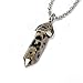 BRCbeads Gemstone Necklace Pendant Crystal Healping Point Reki Chakra Unisex Stainless Steel Chain 20''