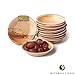 Naturally Chic Palm Leaf Bowls for Rabbits - 4 Inch Untreated Palm Leaf Mini Plates for Bunny, Chewable Treat Dish for Rabbits & Bunnies - 25 Pack Small Bamboo Like Plates