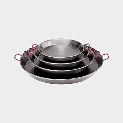 De Buyer Professional 60 cm Blued Iron La Lyonnaise Paella Pan with Hammered Bottom 5026.60N