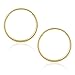 14K Yellow Gold Women's Endless Tube Hoop Earrings 1-1.25mm Thick 8-20mm Diameters - Singles and Pairs Available