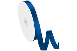 Isaspire 5/8" Width x 100 Yards Satin Ribbon, Navy Blue Ribbon Perfect for DIY Craft, Bows, Gift Wrapping, Flower Bouquet, Valentine's Day, Christmas and Party Decoration