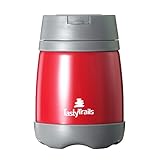 Insulated Thermos Food Jar - by Tasty Trails | 17 Ounce Stainless Steel Thermal Lunch Container | Hot or Cold Food Vacuum Flask | BPA-Free, Folded Spoon, Carrying Handle, Bonus Gift Recipe eBook
