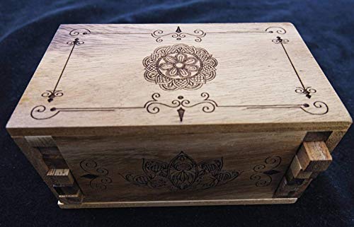 Secret Lock Box I - premium with Mandala laser engraved artwork