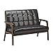Baxton Studio Mid-Century Masterpieces Love Seat, Brown