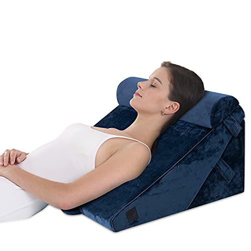 Howhom Bed Wedge Pillow, Adjustable Folding Orthopedic Wedge Pillow