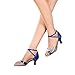 superpark Women's Latin Dance Shoes with Soft Sole Female Latin Sandals Ballroom Dance Shoes