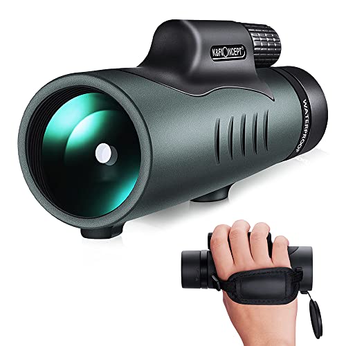 K&F Concept 12X42 Monocular Telescope,HD Monoculars for Adults with BAK4 Prism & FMC Lens,Monocular Scope with Dual Focus Suitable for Bird Watching Hunting Wildlife Hiking Traveling