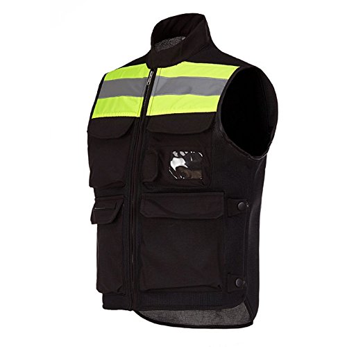 A.B Crew Reflective Motorcycle Biker Vest with Pockets High Visibility