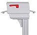 Gibraltar Mailboxes Gentry Large Capacity Double-Walled Plastic White, All-In-One Mailbox & Post Combo Kit, GGC1W0000