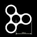 Yomaxer Tri-Spinner Fidget Toy 3D Printing EDC Focus Toy for Killing Time (White)