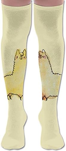 Llama Alpaca Knee High Compression Socks Stylish Faster Recovery Halloween Youth Over The Knee Socks