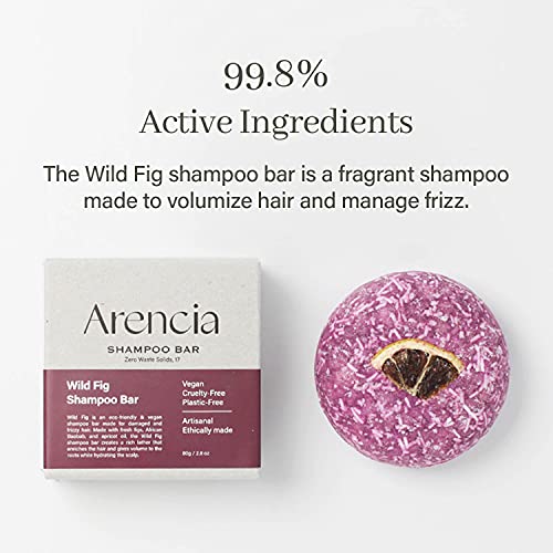 Arencia Wild Fig Shampoo Bar for Curly Hair & Color Hair Sustainable