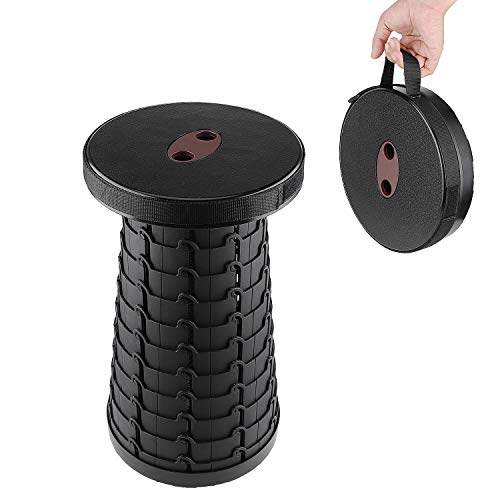 KESITIS Retractable Folding Stools Portable Plastic Stool，Folding Step Stool can Holds up 330 Lbs, Fishing Hiking Traveling Outdoor Activities Garden Folding Stool