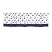 Navy Blue Nautical Print Window Valance by The Peanut Shell - 100% Cotton Sateen