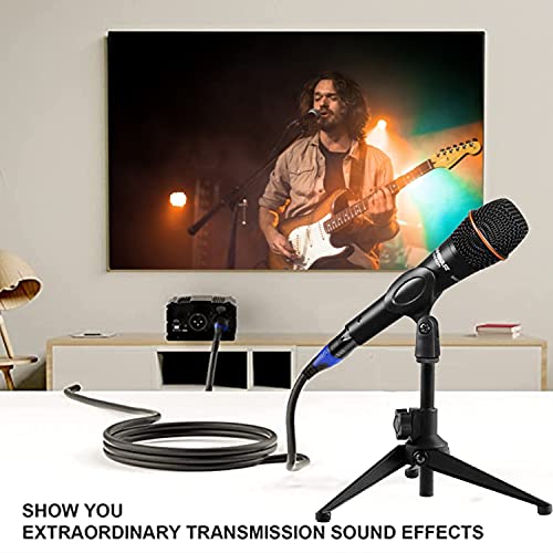 XLR Cable, XLR Microphone Cable Male to Female 25ft 2 Pack, AuxLink Balanced XLR Speaker Cable Suitable for Microphones, Preambles, Speaker Systems, Radio Station and More, Black, (KN01-25)