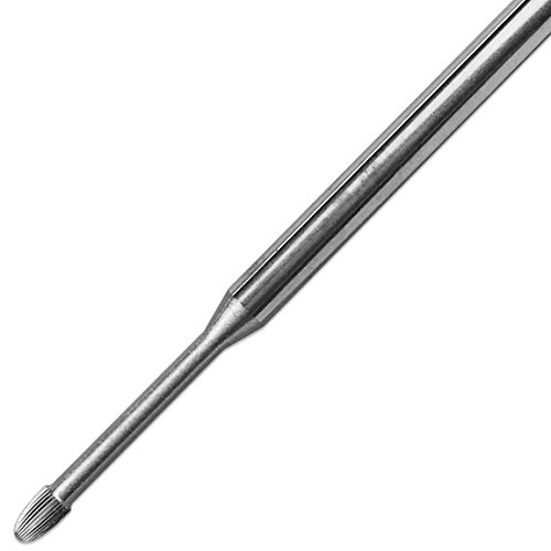 Pana 3/32" Cuticle Clean Safety Nail Carbide Bit - Silver Color (Grit: Medium - M) for Electric Dremel Drill Machine