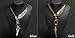 Fanala Women Bronze Rope Chain Feather Pendant Choker Chunky Statement Necklace