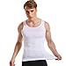 HANERDUN Mens Slimming Body Shaper Vests Undershirt Abs Abdomen Slim, White, X-Large