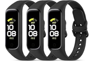 Wanme Replacement Bands for Samsung Galaxy Fit 2 Band Women Men, 3 PACK Silicone Sport Strap Compatible with Samsung Galaxy Fit 2 SM-R220 Replacement Wristband Accessories