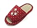 KNP26809T-Jpanese Indoor Bamboo Tatami Women Slippers with Flower