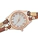 Souarts Coffee Women Multilayer Weave Wrap Link Leather Bracelet Quartz Wrist Watch (Coffee) (Coffee)