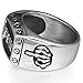 Jude Jewelers Stainless Steel FTW Biker Rider Middle Finger Ring (11) Grey
