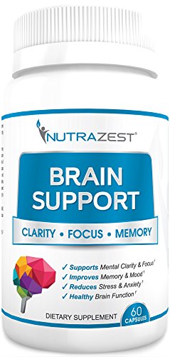 Brain Support - Nootropics Supplement to Aid Focus and Clarity, Support Memory, Sustain Physical Energy and Maintain Mood - With Ginkgo Biloba, St. John s Wort, and DMAE - 60 Capsules