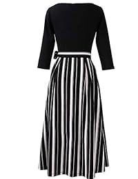 Vestido para dama, elegante, con bolsillos, diseño de patchwork