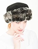 Satsumauk Women's Ladies One Size up to 57cm Faux Fur and fleece Crown Hat
