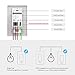 3 Way WiFi Smart Wall Light Switch Wireless Remote APP Control from Anywhere Compatible with Alexa and Google Home Timer Function No Hub Require(3-Way Smart Switch (1 Piece)